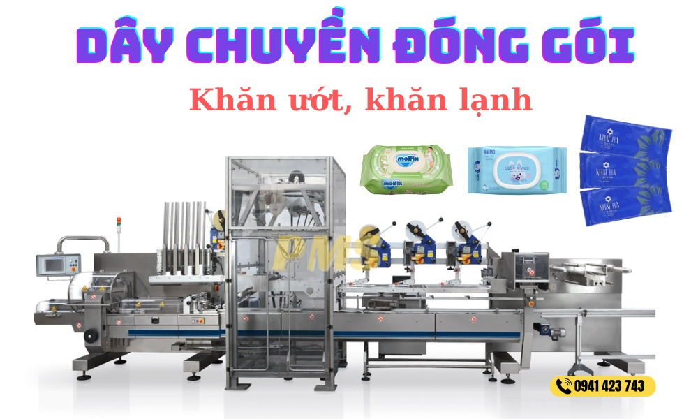 Máy đóng gói Khăn ướt, khăn lạnh